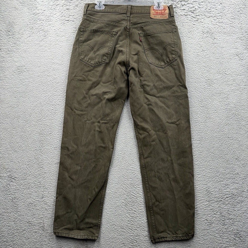 Vintage Levis 550 Jeans Mens 32x32 Light Green Relaxed Fit USA 90s Denim